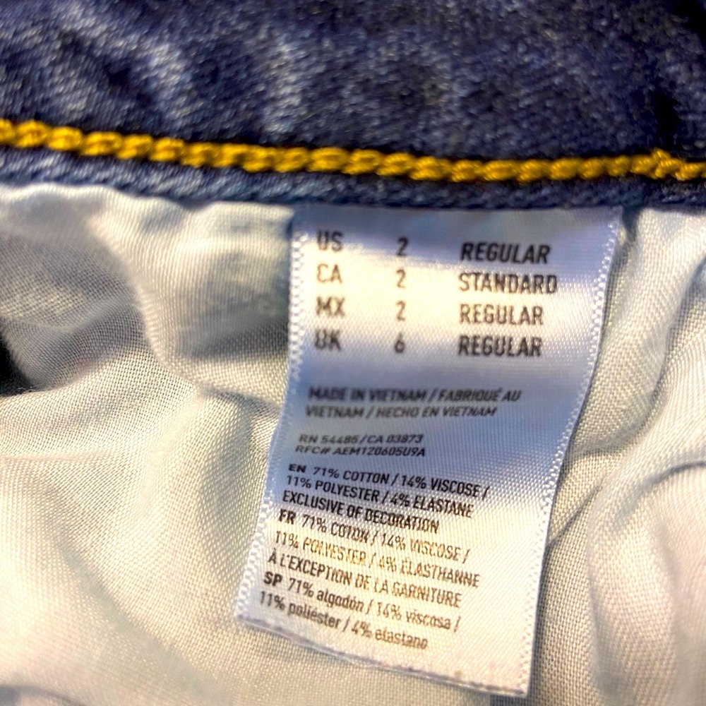 AE American Eagles Hi Rise 360  Skinny Jegging Sz 2 Reg - Picture 8 of 8